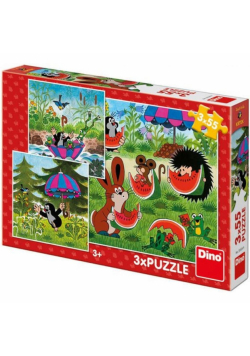 Puzzle dla dzieci 3w1 Krecik i parasol