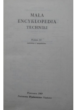 Mała encyklopedia techniczna
