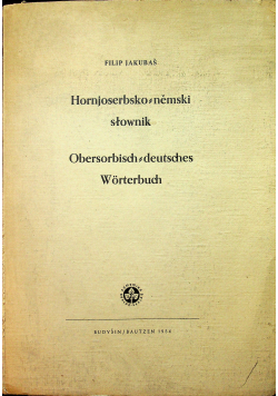 Hornjoserbko nemski słownik