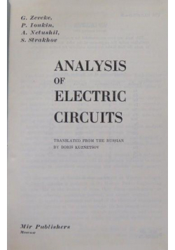 Analysis of electric circuits