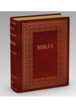 Biblia domowa bordowa złocony brzeg