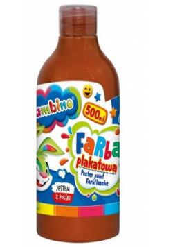Farba plakatowa brązowa 500ml BAMBINO