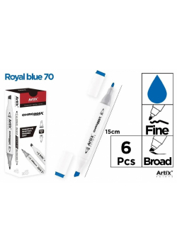 Marker Chromax z 2 końcówk. royale blue 70 (6szt)