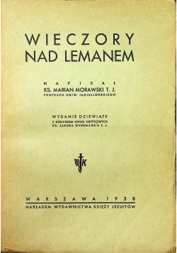 Wieczory nad Lemanem, 1938r.