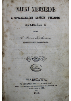 Nauki niedzielne Tom II 1850 r.