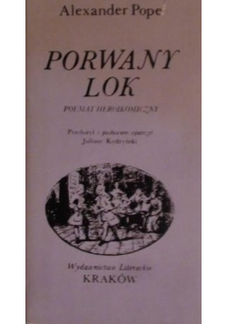 Porwany lok Poemat heroikomiczny