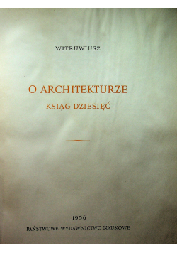 O Architekturze Ksiąg Dziesięć