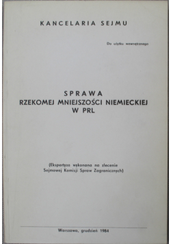 Sprawa rzekomej mniejszości niemieckiej w PRL