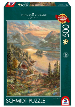 Puzzle 500 PQ T. Kinkade Nad jeziorem
