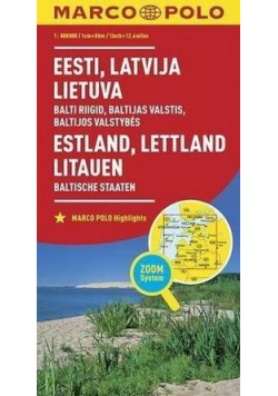 Mapa ZOOM System Estonia Łotwa Litwa plan miasta