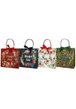 Torba prezentowa 20x20 Wianek, Ptak mix