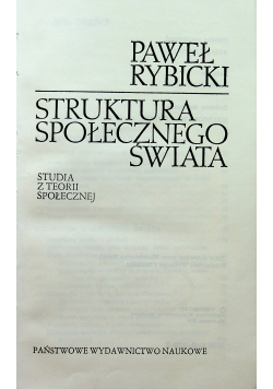 Struktura społecznego świata