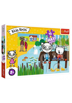 Puzzle 15 maxi Kicia Kocia nad jeziorem TREFL