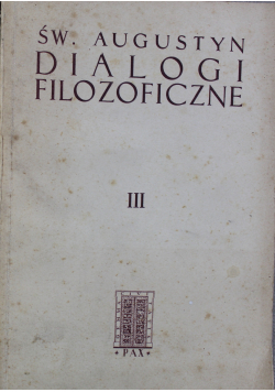 Dialogi filozoficzne Tom III