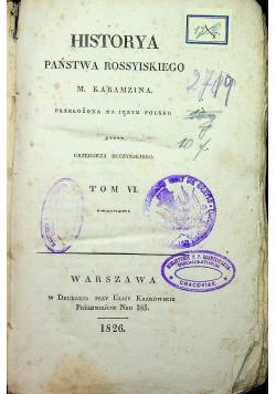 Historya panstwa rossyiskiego tom VI 1826 r