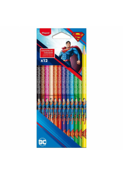 Kredki ołówkowe Superman 12 kolorów MAPED
