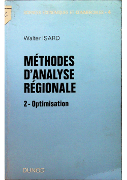 Methodes d analyse regionale 2 - Optimisation