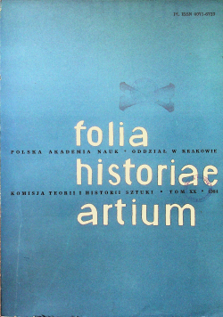 Folia historiae artium tom XX