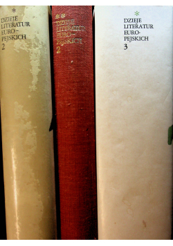 Dzieje literatur europejskich 3 tomy