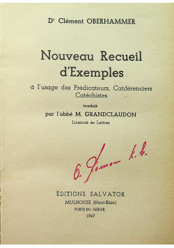 Nouveau Recueil d Exemples 1947 r