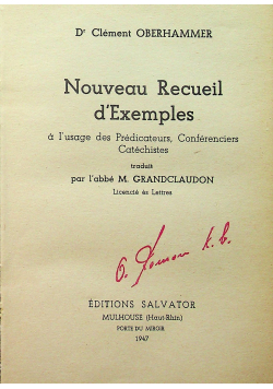 Nouveau Recueil d Exemples 1947 r