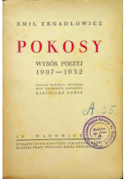 Pokosy wybór poezyj 1907 1937  1933 r