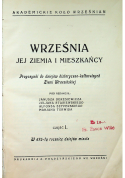 Września jej ziemia i mieszkańcy Część I  1945 r.