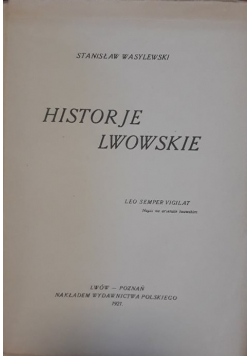 Historje Lwowskie  1921 r.