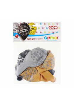 Balony Premium Szczęśliwego Nowego Roku 30cm 6szt