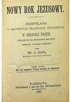 Nowy rok Jezusowy, 1895 r.