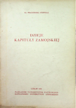 Dzieje kapituły zamojskiej