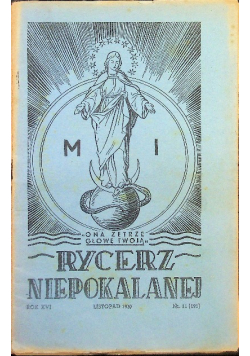 Rycerz Niepokalanej Nr 11 Rok XVI 1937 r.