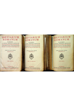 Breviarium Romanum 3 tomy 1937
