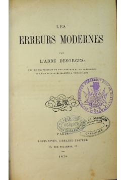 Les erreurs modernes 1878r