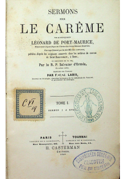 Sermons pour le careme 1859 r.