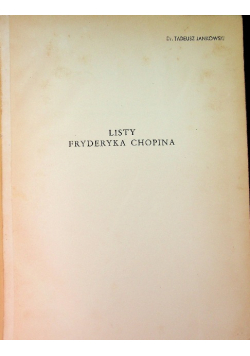 Listy Fryderyka Chopina, 1937 r.