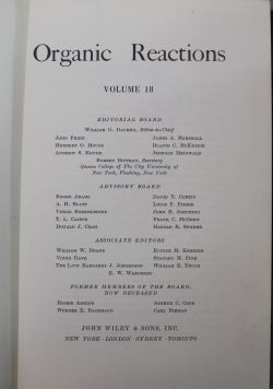 Organic Reactions volume 18
