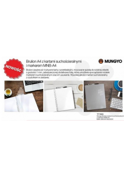 Brulion suchościeralny A4 z markerem MUNGYO