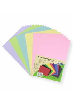 Tektura A4 kolorowa mix pastel 20szt
