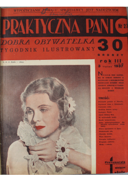 Tygodnik Praktyczna Pani Nr 27 do 52 1937 r