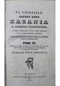 Na niedziele całego roku kazania Tom IV 1842 r.