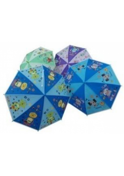 Parasol dziecięcy z gwizdkiem Roboty mix
