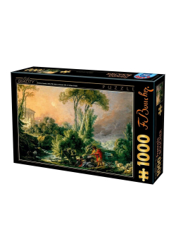 Puzzle 1000 Francois Boucher, Rzeka z świątynią
