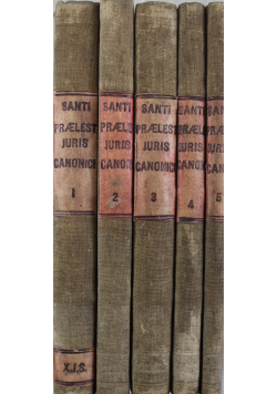Praelectiones Juris Canonici 5 tomów 1892 r.