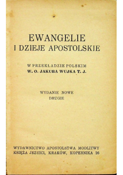 Ewangelie i dzieje apostolskie, 1938 r.