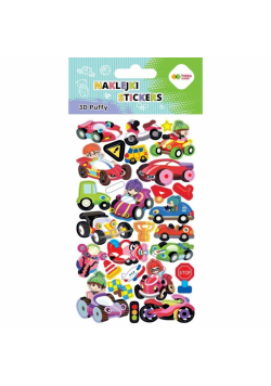 Naklejki 3D Puffy Vehicles 10x20cm HAPPY COLOR