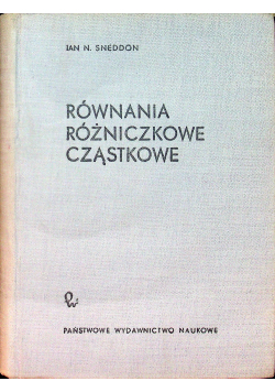 Równania różniczkowe cząstkowe