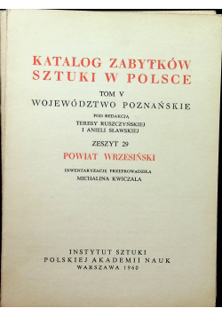 Katalog zabytków sztuki w Polsce Tom V zeszyt 29