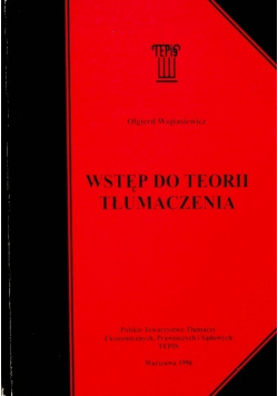 Wstęp do teorii tłumaczenia