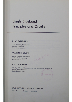 Single Sideband Principles and Circuits